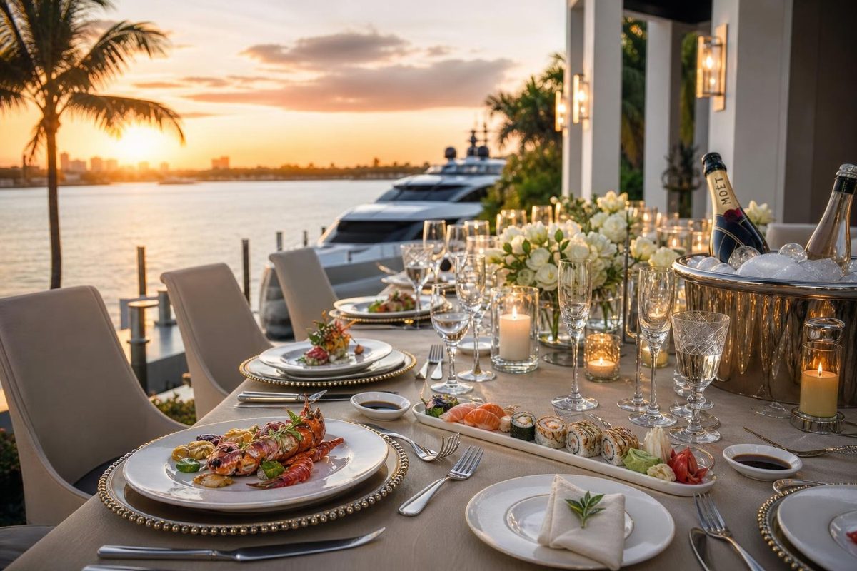 Family in luxury villa Miami
